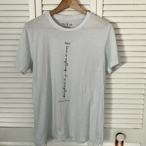 Om & Ah white tshirt M